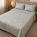 Sage Grey Paisley Bedsheet Set